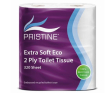 PRISTINE ECO 2PLY TOILET ROLL 4PK X 320SHEET X 36 ROLLS
