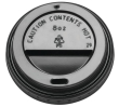 8OZ DOMED SIP THRU LID BLACK X1000 A10012