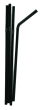 BLACK BIODEGRADABLE FLEX STRAW 6MM BORE, 8" LENGTH