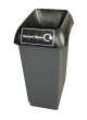 GENERAL WASTE 50LTR BIN WITH BLACK LID AND LOGO