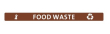 JANTEX FOOD WASTE SLIM BIN LID LABEL 360X30MM