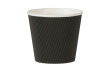 BLACK RIPPLE POT  16OZ SQUAT SOUP CUP