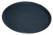 BLACK TRAY 28CM 11" ROUND NON-SLIP