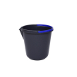 CLEANWORKS PLASTIC BLACK BUCKET WIHT BLUE HANDLE 10 LITRE