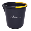 CLEANWORKS PLASTIC BLACK BUCKET WITH YELLOW HANDLE 10 LITRE