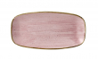 CHURCHILL SUPER VITRIFIED STONECAST PETAL PINK OBLONG PLATE 11.7X6"