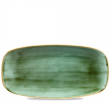 CHURCHILL SUPER VITRIFIED STONECAST SAMPHIRE GREEN OBLONG PLATE 11.7X6"