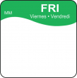 DISSOLVABLE DAY OF THE WEEK LABEL - FRIDAY