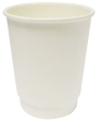 8OZ MATT DOUBLE WALL CUP WHITE X500 D04022
