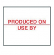 "PRODUCED ON" FOOD SAFETY LABEL PACK FOR LABEL GUN