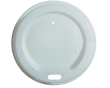 8OZ COMPOSTABLE SIP-THRU LID PLA WHITE