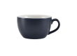 GENWARE PORCELAIN MATT BLUE BOWL SHAPED CUP 25CL