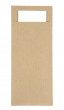 EUROPOCHETTE BROWN CUTLERY POUCH WHITE NAPKIN E016391