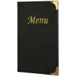A5 MENU HOLDER BLACK 8 PAGES