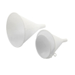 WHITE PLASTIC FUNNELS SET OF 3 - 6CM,7CM & 9CM