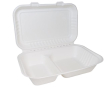 MOULDED FIBRE CLAMSHELL LARGE 9" X 6" (2 COMPARTMENTS)