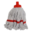 MIDI MOPHEAD INTERCHANGE WHITE YARN LOOPED - RED