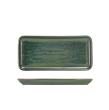 TERRA PORCELAIN AQUA GREEN  NARROW RECTANGULAR PLATTER 27 X 12.5CM
