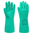 NITRILE GAUNLET GLOVE GRN 33CM LARGE DF054 FLOCK LINED