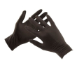 NITRILE POWDERLESS GLOVES LARGE BLACK
