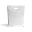 PLASTIC CARRIER BAG PUNCH OUT HANDLE WHITE  15x18x3"