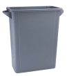 GREY SLIM RECYCLING BIN 65L