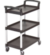 CAMBRO 3TIER CLEARING TROLLEY BLACK 835X410X965MM