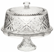 UTOPIA GLASS VINTAGE CAKE DOME & STAND 12"