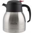 VACUUM PUSH BUTTON JUG S/S MILK INSCRIBED