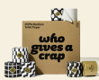 WHO GIVES A CRAP PREMIUM TOILET ROLL BLACK & WHITE