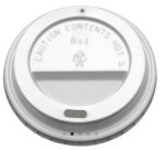 12-16OZ DOMED SIP THROUGH LID WHITE