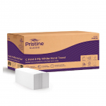 PRISTINE C-FOLD 2PLY WHITE HAND TOWEL