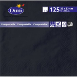 DUNI NAPKIN 33CM 2PLY BLACK X2000