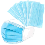 3-PLY FACE MASK WITH EAR LOOP BLUE TYPE IIR SURGICAL X50