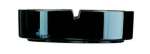 4" ROUND STACKING BLACK GLASS ASHTRAY X6
