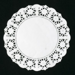 WHITE ROUND Doilies 16.5CM (6.5")