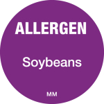 DAYMARK ALLERGEN SOYBEANS LABEL 25MM CIRCULAR