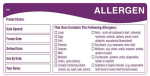DAYMARK ALLERGEN FOOD STORAGE LABELS 50 X 76MM