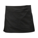 SHORT BLACK BAR APRON NO POCKETS 70 X 37CM