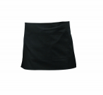 SHORT BLACK BAR APRON WITH SPLIT POCKET 70 X 37CM