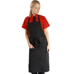 DENNY'S BIB APRON WITH POCKET BLACK DP55CNQ