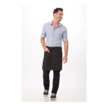 ROCKFORD HALF BISTRO APRON STEEL GREY 19" X 31"