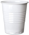 WHITE SQUAT VENDING CUP 7OZ PLASTIC