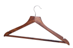 ASLOTEL HOOK WISHBONE TROUSER BAR COATHANGER WENGE X10