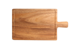 ACACIA STEAK BOARD WITH HANDLE x6   310x180x15mm