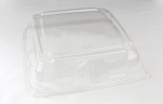 BAGASSE SQUARE PLATTER LID CLEAR PET 37X37X9