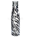 BUILT 17OZ DOUBLE WALLED S/S WATER BOTTLE ZEBRA