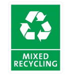 MIXED RECYCLING LOGO FOR BIN 160X210MM