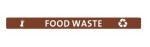 JANTEX FOOD WASTE SLIM BIN LID LABEL 360X30MM