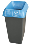 PAPER RECYCLING 50LTR BIN WITH BLUE LID AND LOGO